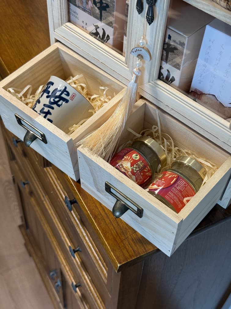 Set D - 中秋高档木盒 【中秋赏月】 Mid-Autumn Wooden Gift